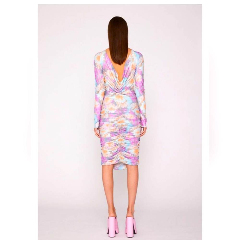 ROTATE Birger Christensen - Ulla Ruched Long Sleeve Dress